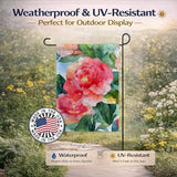 Caroline's Treasures Alabama Camellia in Watercolor Garden Flag Mailbox Flag Decorative Yard Flag Banner Outside Patio Artwork Yard Flower Beds, Garden Size, Multicolor