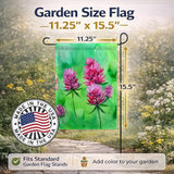 Caroline's Treasures Vermont Red Clover in Watercolor Garden Flag Mailbox Flag Decorative Yard Flag Banner Outside Patio Artwork Yard Flower Beds, Garden Size, Multicolor