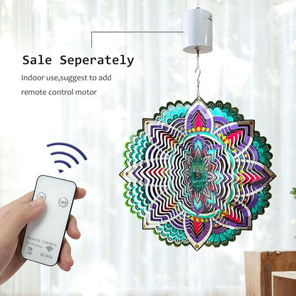 Aoedelyart Hanging Wind Spinners for Yard and Garden Mandala Purple Star,Kinetic Wind Spinners Outdoor Worth Gift Christmas Decorations,12Inch Stainless Steel Wind Spinner for Outdoor&Indoor Decor