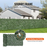 VEVOR Artificial Ivy Privacy Fence Screen, 39 x 98 in Faux Ivy Vine Leaf Hedges Fence, Greenery Privacy Fence with Strengthened Joint, Green Wall Decoration for Outdoor Garden, Yard, Balcony