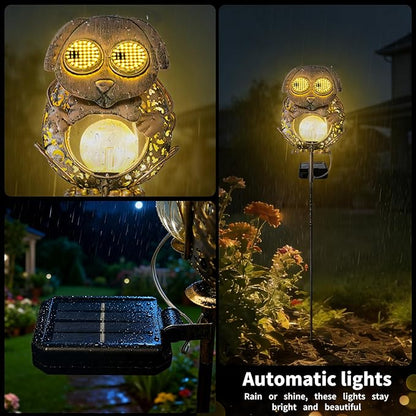 SRNPMIU Solar Lights Outdoor Decor, Solar Dog Yard Decorations Outdoor, Garden Decorative, IP65 Waterproof, Gifts for Women Mom, for Yard Patio Lawn Pathway Landscape