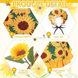 FuWeave Spring Sunflower Goose Outfit Lawn Porch Goose Clothes Costume 23" Geese Outdoor Patio Yard Lawn Art Decoration