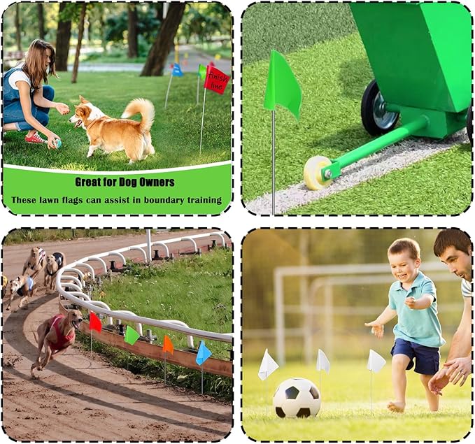 Zozen Marking Flags, 500 Pack / 100 x 5 Colors / 15x4x5 Inch - Yard Flags for Lawn & Irrigation & Landscape & Sprinkler & Survey & Dog Training.