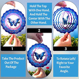 Butterfly Wind Chimes for Outside,Birthday Gifts for Mom Grandma Wife, Butterfly Wind Chimes with 3D Wind Spinners, Outdoor Decor for Garden Yard Porch