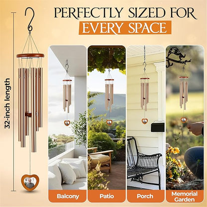 32 Inch Memorial Wind Chimes Outdoor, Wind Chimes for Loss of Loved One, Memorial Gifts for Loss of Mom, Sympathy Gifts for Mother, Father, Brother, Sister