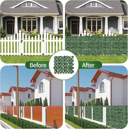 Artificial Ivy Privacy Fence Screen,40" X 40" UV-Anti Fake Leaves Plant Vine,Privacy Hedges Wall for Indoor Outdoor Garden Backyard Decor