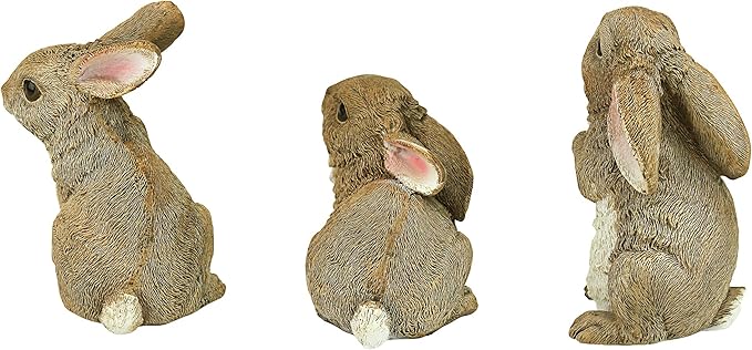 Design Toscano The Bunny Den, Garden Rabbit Statue: Set of Six