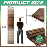 8.2ft Wooden Garden Pathway - Weather Resistant Carbonized Pine Roll Out Decorative Walkway, Boardwalk Pathway Pavers for Outside Stepping Stones Outdoor Flooring Patio Pool Backyard (Brown)