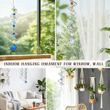 2 Pack Crystal Sun Catcher,Colored Suncatcher for Window Hanging Double Spiral Design,Wind Spinner Gazing Prism Ball Spiral Tail,Rainbow Maker for Yard Garden Indoor Home Outdoor Decor Party Gifts