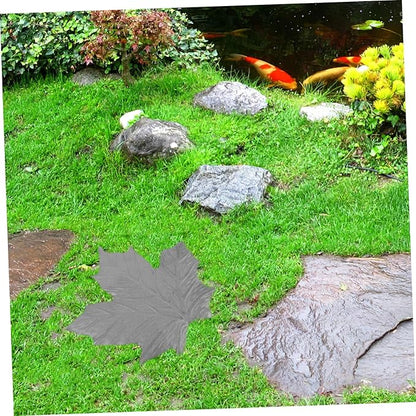 Garden Iron Paver Stone Walkway Decorative Maple Stepping Stone Outdoor Garden Decor Iron Material for Lawn Pathways Home Decoration