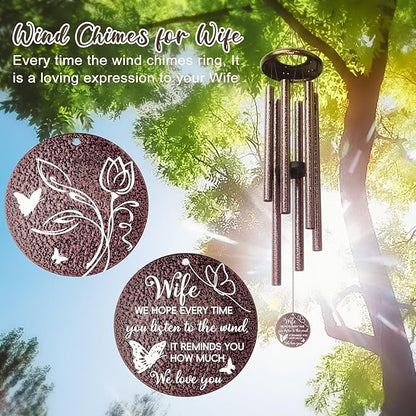 Gifts for Wife, 25''Wind Chimes, Birthday Gift for Wife from Husband,Unique Gift for Loved one Romantic,Thanksgiving,Christmas Day Gifts Ideas for Love Rreminder