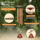 32 Inch Hummingbird Memorial Wind Chimes Outdoor, Sympathy Gifts for Loss of Loved One, Memorial Gifts for Loss of Mom, Sympathy Wind Chimes for Mother, Father, Brother, Sister
