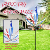 360° Outdoor Wind Spinner, Garden Pinwheels Metal Wind Sculpture Spinner with Gardens Stake, Rotating Windmill Yard Art Decor for Patio, Lawn & Garden (Color)