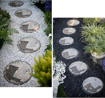 Garden Stepping Stones, Classical Chinese Flower Carving, Decorative Walkway Stepping Stones for Outdoor Garden Flowerbed & Lawn Yard Pathway (Color : B(6Pcs))