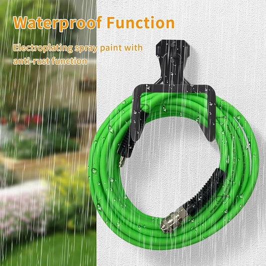 Heavy Duty wall Hooks, Garage Tool Hooks, Bicycle wall Hangers, Garden Tool Hooks, Hose Hooks, Suitable for Hanging Gardening Tools, ladders, Hoses, Bicycles, and Other Items(1 Black)