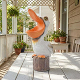 14" Toucan & Pelican Statues - Outdoor Large Bird Decor, Colorful Outdoor Bird Decor Sculpture - Bird Outdoor Animal Ornament, Tropical Tiki Bar Decor, Perfect for Garden, Patio, Yard