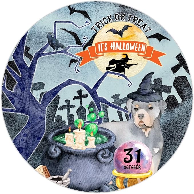 Retro Metal Sign 12"x12",Happy Halloween Scary Night Grave Witch Bats Trick Or Treat Dog Aluminum Tin Metal Sign for Home Living Room Bedroom Garden Farm Patio Decor Wall Art Poster