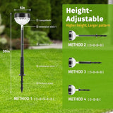 JNOEC 6Pack Solar Pathway Lights Outdoor, Color Changing+8 Fixed Color (Warm White, Cool White, Colored) Solar Lights Outdoor, Bright Solar Powered Garden Light