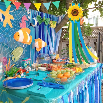 40 Inches 3D Sunflower Windsock Decoration, Dimensional Hanging Outdoor Wind Sock with Yellow, Green, and Blue Streamers for Summer Garden, Yard, Porch, Farmhouse, and Floral-Themed Party Decor