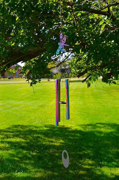 Red Carpet Studios 10382 Shadow Wind Chime, Iridescent Dragonfly, 36 x 4.5