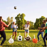 Abbylike 4 Set Baseball Porch Goose Outfit Lawn Basketball Goose Costume Rugby Football Porch Game Day Clothes for 23" H Statue Patio Yard Sport Party Celebrations Decor