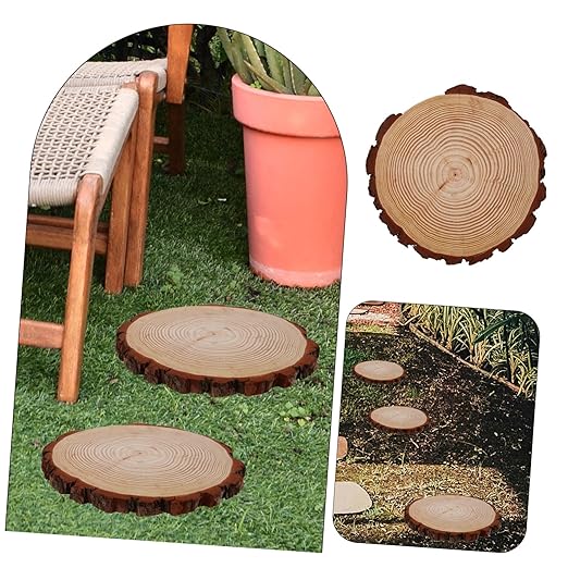 KESYOO Outdoor Garden Wooden Stepping Log Decorative Paver for Lawn Decor and Walkway Path Durable Wood Garden Decoration for DIY Projects and Walkways