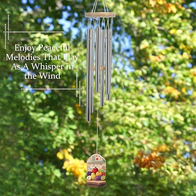 Wind Chimes for Outside Metal Wind Chimes Colorful Fruits Garden Backyard and Patio Decoration