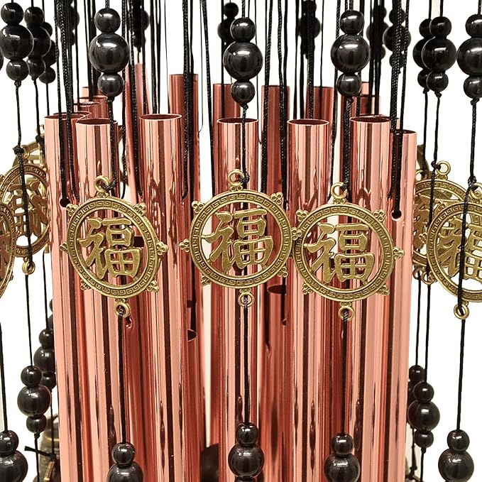 Outdoor Indoor 28 Metal Tube Wind Chime with Copper Bell Large Windchimes for Patio Garden Terrace W Fengshuisale Red String Bracelet W3089