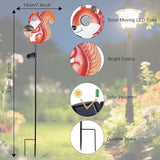 Romart Solar Stake Lights Outdoor Waterproof, Squirrel Solar Garden Path Light with Rotating Light-Up Eyes, Decorative Yard Lawn Landscape Decor