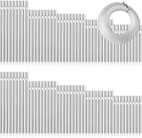 60pcs Wind Chime Tubes for Home Garden Outdoor Hanging Decorations, Tone Empty Tubes with Wind Chime line 150 Yards(5 Different Length)
