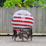 Gazing Ball Stand with Hummingbird Design Garden Orb Holder for 10-12 inch Balls, Outdoor Yard and Patio Decor