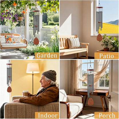 Grandpa Gifts Wind Chimes - Grandpa Birthday Christmas Father's Day Thanksgiving Retirement Gifts Ideas, Grandfather Wind Chime Presents from Granddaughter Grandson Grandkids