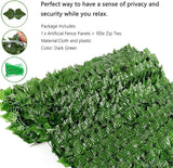 Artificial Ivy Privacy Fence with Lights 120x40in Grass Wall Screen Fake Vines Balcony Fence Privacy Screen Cover, Faux Ivy Leaf Hedge Panels Wall Decoration