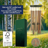 Gifts for Mom & Grandma - Outdoor Wind Chimes with Engraved Tree of Life, Large Patio Hanging Decor for Garden, Yard, Christmas, Anniversary Celebrations