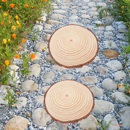 ibasenice 2Pcs Wood Log Garden Stepping Stones for Outdoor Walkway Decorative Durable Pathway Enhancer for Landscaping for Lawn and Garden Pathways