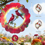 Cardinal Wind Spinner, 12Inch Metal 3D Kinetic Wind Spinners, Cardinal Gifts for Women, Mom, Garden & Yard Decor Outdoor/Indoor Decoration, Dynamic Art Hanging Sculpture