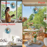 Metal 3D Wind Spinners Outdoor Dolphin Decorations Hanging, Festive Gifts for Women Mom Grandma, 25cm/ 9.84in 3D Wind Spinners for Garden Decor for Patio,Yard,Outdoor