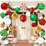 Huwena 24 Pcs Christmas Outdoor Decorations Hanging Ornaments Christmas Yard Signs Double Sided Lawn Decorations for Xmas Party Porch Lawn Decor (Delicate Style)