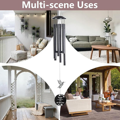 37-inch Hummingbird Wind Chimes are Suitable for Garden, Patio and Courtyard Decoration. They can be Given as Gifts of Comfort, Mourning and Remembrance to Loved Ones who Have Lost Them