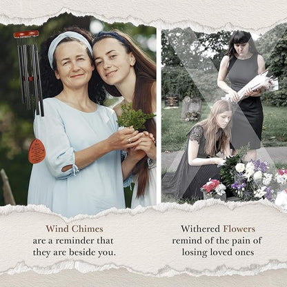 SteadStyle Memorial Gifts for Loss of Mom, Memorial Wind Chimes, in Memory of Mother, Bereavement Gifts, Sympathy Gift for Loss of Mom, Home Decor Outdoor Garden Patio