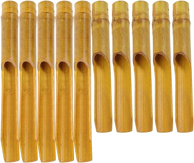 Yardwe Bamboo Wind Chime Tubes 10Pcs Replacement DIY Wind Chime Accessories for Outdoor Garden Decor 7.8 Inch Bamboo Pipes for Crafting and Hanging