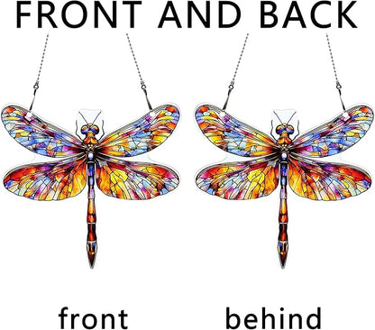 Dragonfly Ornaments Colorful Window Hanging Decorations Home Wall Decor for Indoor Outdoor