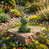 Green Frog Figurine for Plant Pot Decor, 5.3" Resin Frog Small Statue Fairy Garden Accessories, Outdoor Flower Garden Yard Patio Lawn Indoor Table Shelf Home Decorations, Gifts for Women
