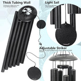 Vanquer Wind Chimes for Outside Deep Tone - 48'' Wind Chimes Outdoor Clearance, Deep Tone, Windchimes Outdoors, Memorial, Sympathy Gifts, Patio Yard, Home Décor (48" Grey)