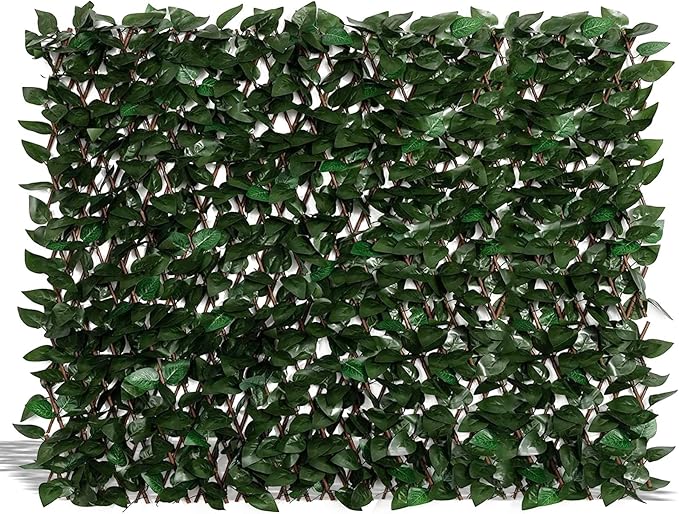 DOEWORKS Expandable Fence Privacy Screen for Balcony Patio Outdoor, 1PC Faux Ivy Fencing Panel for Backdrop Garden Backyard Home Decorations