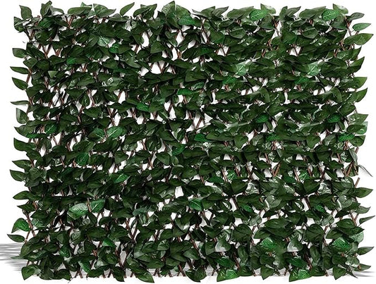 DOEWORKS Expandable Fence Privacy Screen for Balcony Patio Outdoor, 1PC Faux Ivy Fencing Panel for Backdrop Garden Backyard Home Decorations