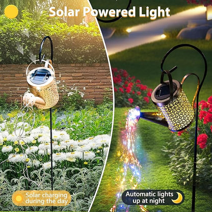 SRNPMIU Solar Watering Can Light, Solar Yard Decorations Outdoor, Garden Decor Lights, IP65 Waterproof Hanging Lantern Lights, Flower Bed Decor, Gifts for Grandma, Women, Mom