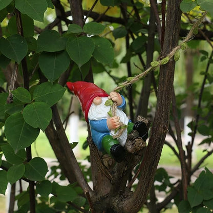 Garden Gnomes Outdoor Statue,Funny Gnomes Decorations for Lawn Yard Indoor Outdoor Gnome Ornament for Christmas Tree Decor Halloween New Year. (Climbing Gnome)