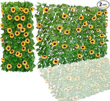 Expandable Fence Privacy Screen for Balcony Patio Outdoor,Decorative Faux Ivy Fencing Panel,Artificial Hedges (Single Sided Leaves) (2)