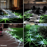 15 Pack Solar Pathway Lights Solar Lights Outdoor, Led Waterproof Yard Walkway Lighting Stainless Steel Garden Stake for Outside, Path, Landscape, Driveway, Backyard (Cold White)